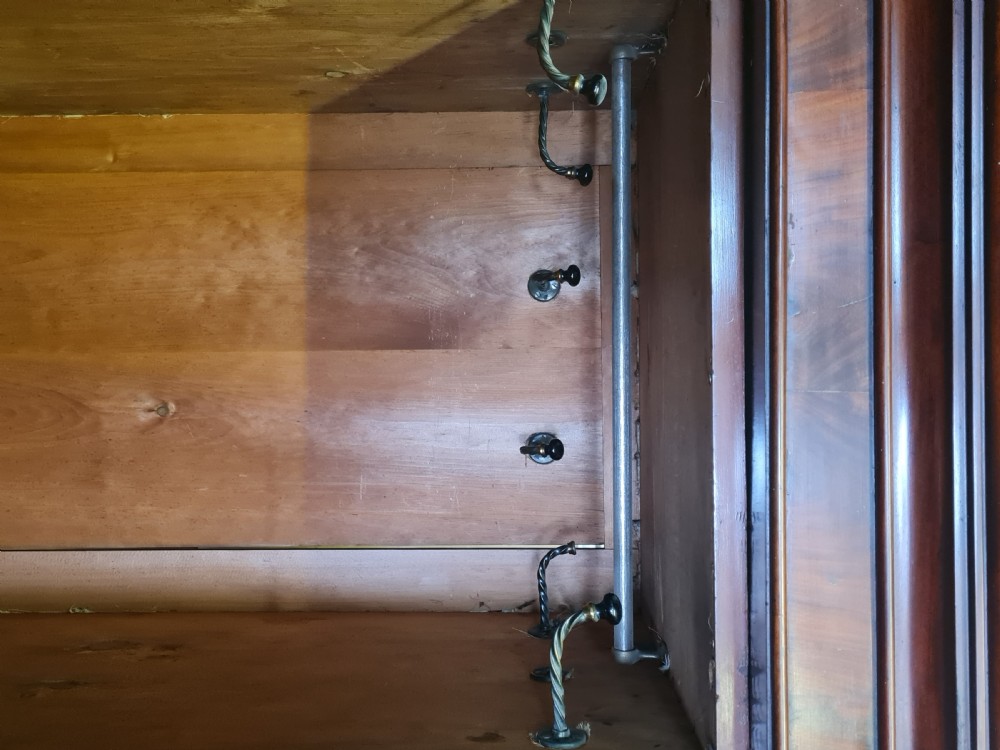 VICTORIAN MAHOGANY TRIPLE WARDROBE  View VIII
