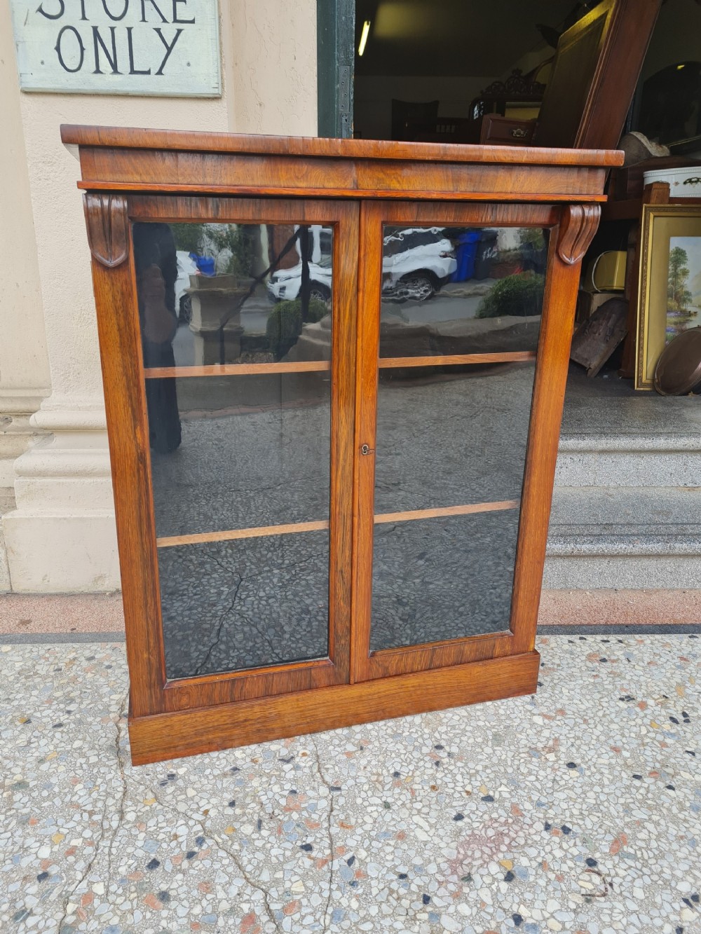 ANTIQUE ROSEWOOD CABINET 