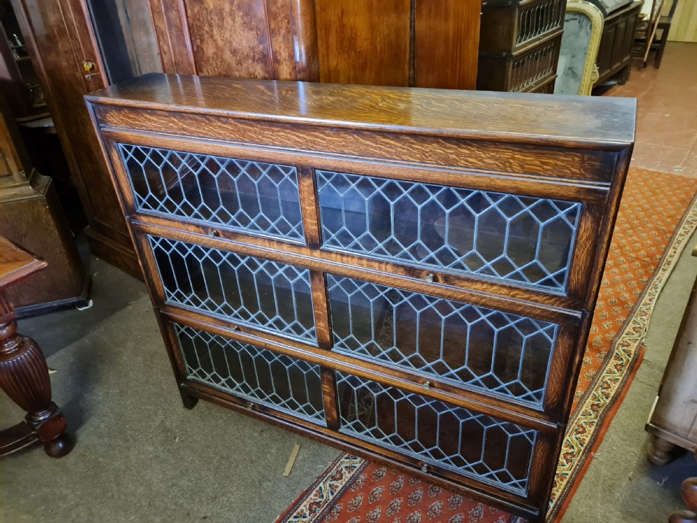 ANTIQUE OAK  STACKING BOOKCASE View V