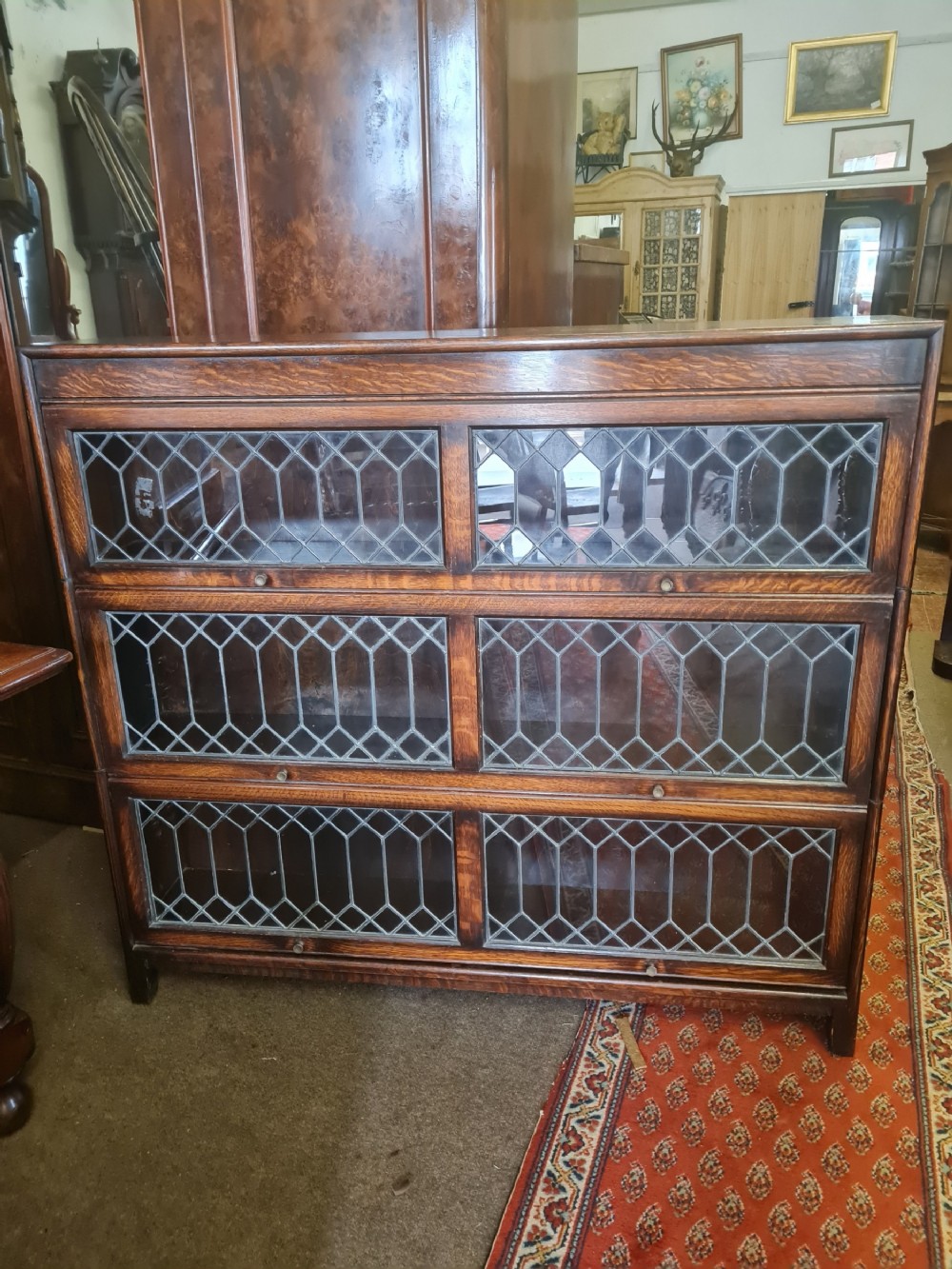 ANTIQUE OAK  STACKING BOOKCASE