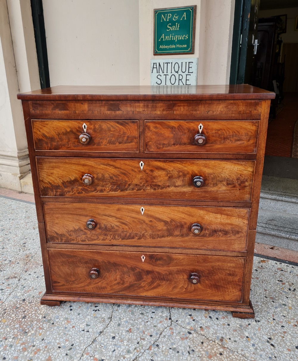 ANTIQUE MAHOGANY CHEST OF DRAWERS  View VII