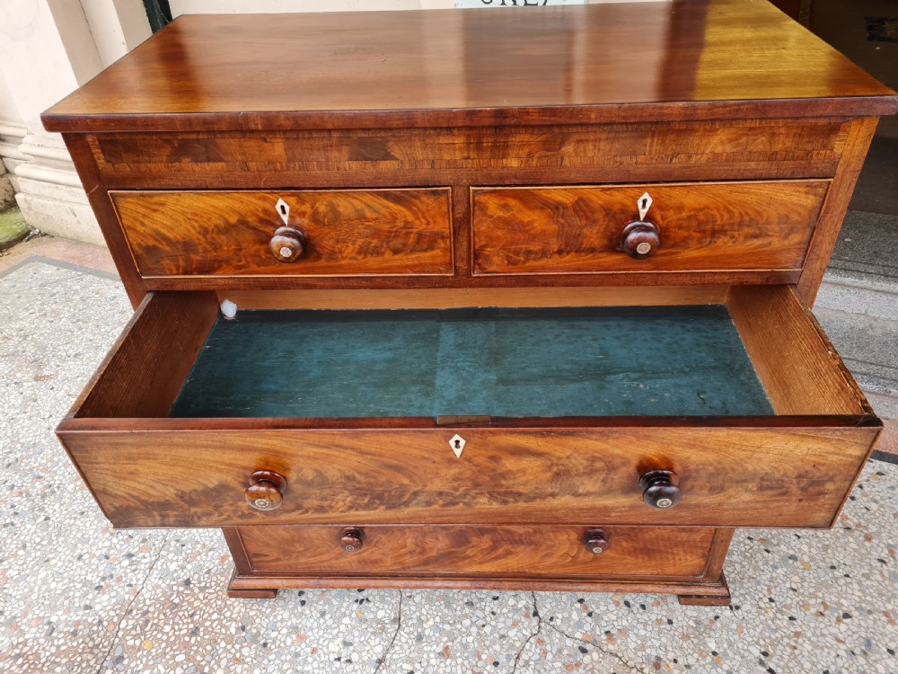 ANTIQUE MAHOGANY CHEST OF DRAWERS  View IV