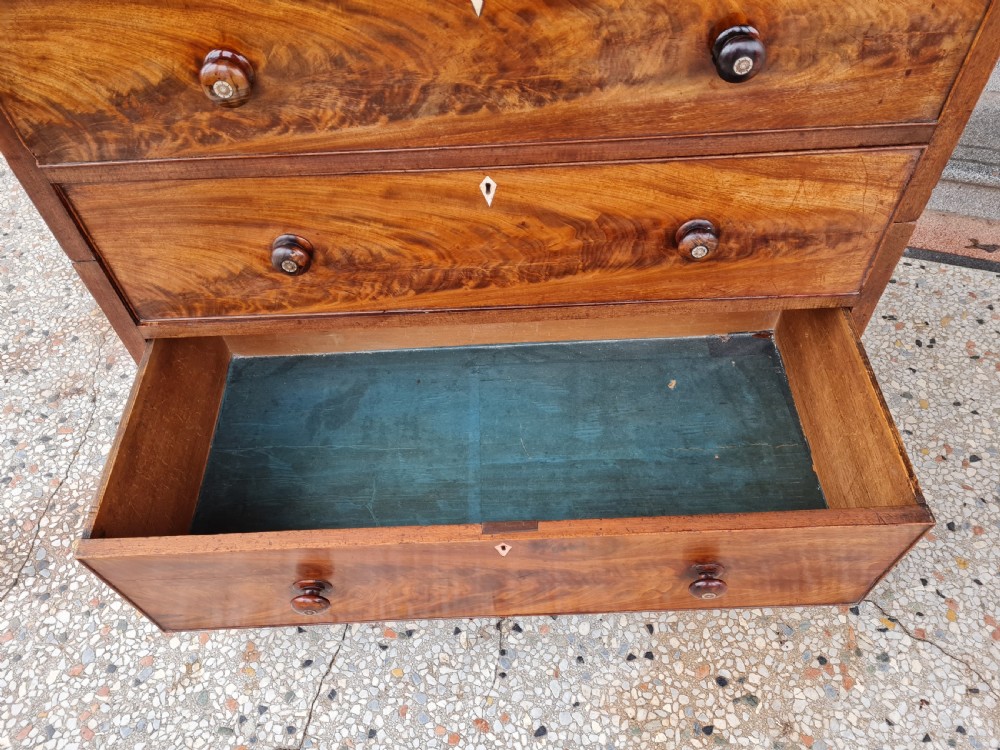 ANTIQUE MAHOGANY CHEST OF DRAWERS  View VI