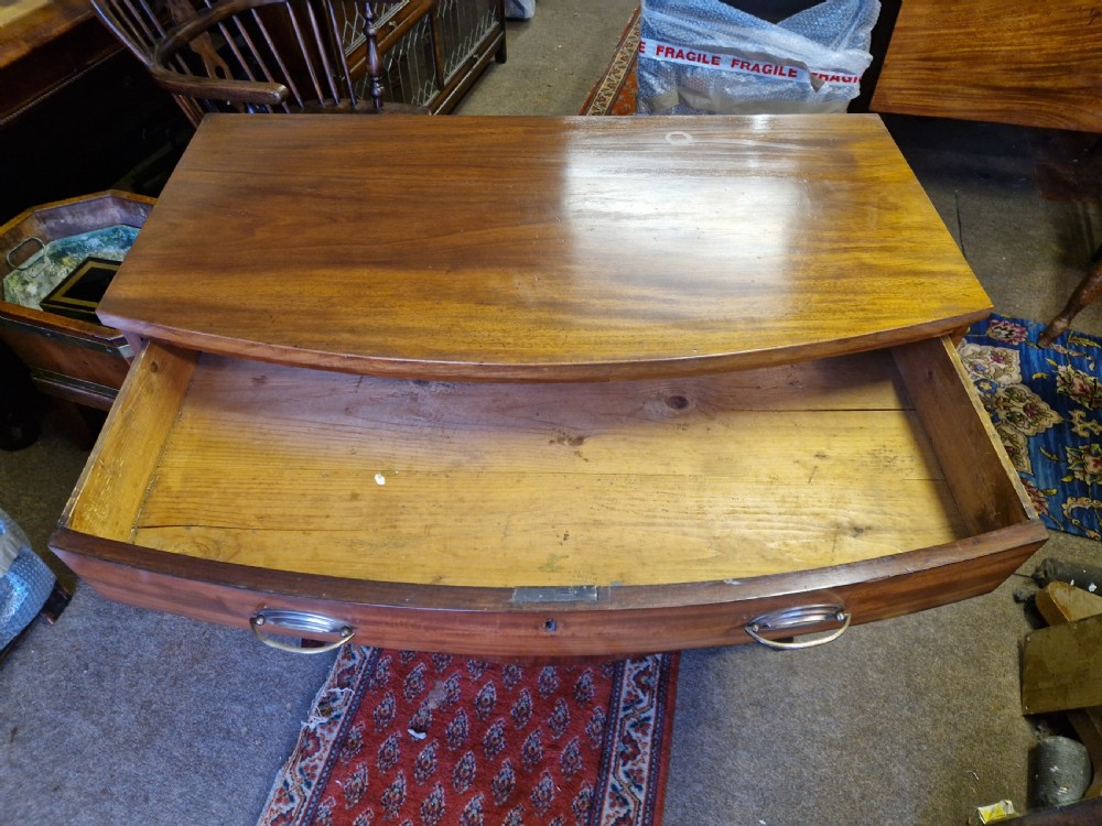 GEORGIAN BOW FRONTED CHEST OF DRAWERS  View VI