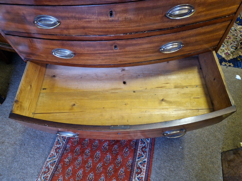 GEORGIAN BOW FRONTED CHEST OF DRAWERS  View VII