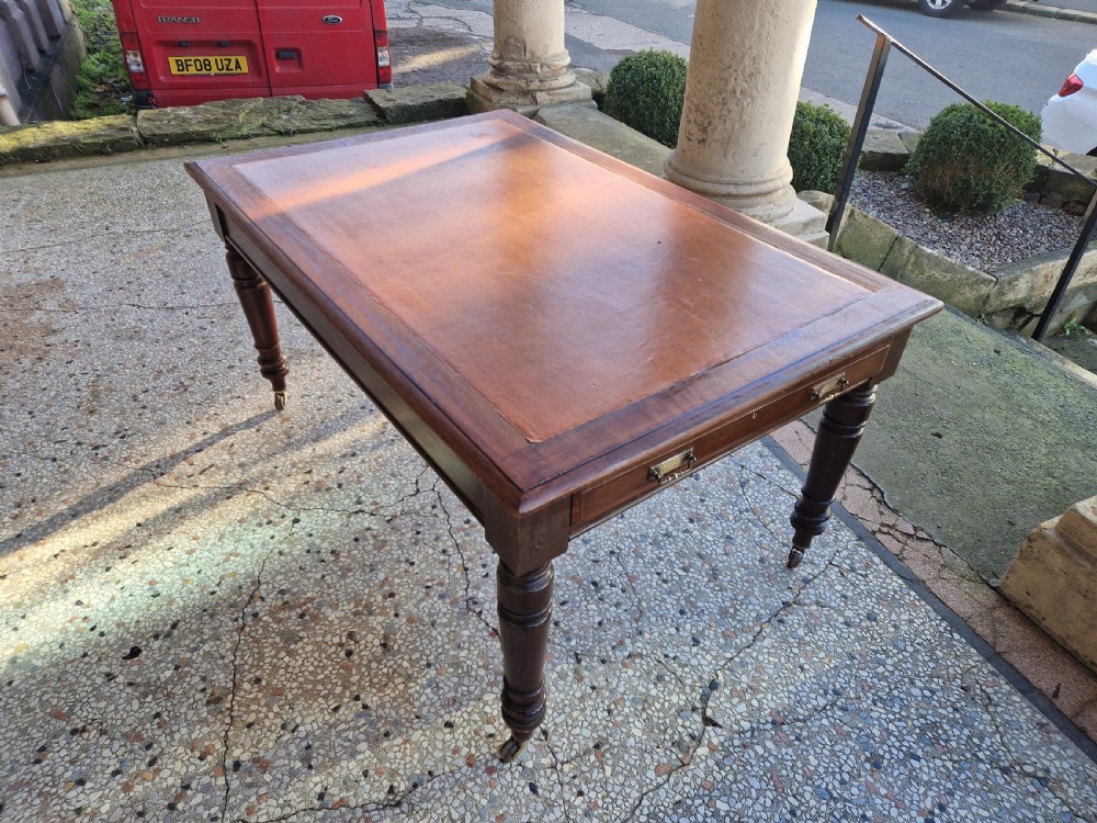 ANTIQUE LIBRARY TABLE  View II