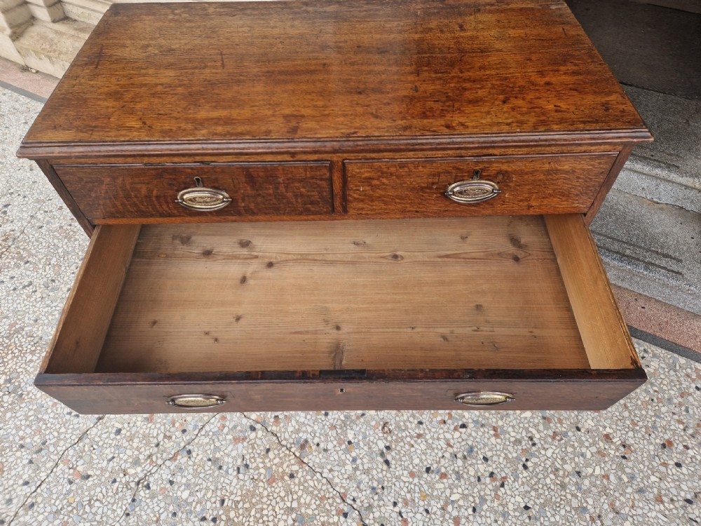 GEORGIAN OAK CHEST OF DRAWERS  View VI