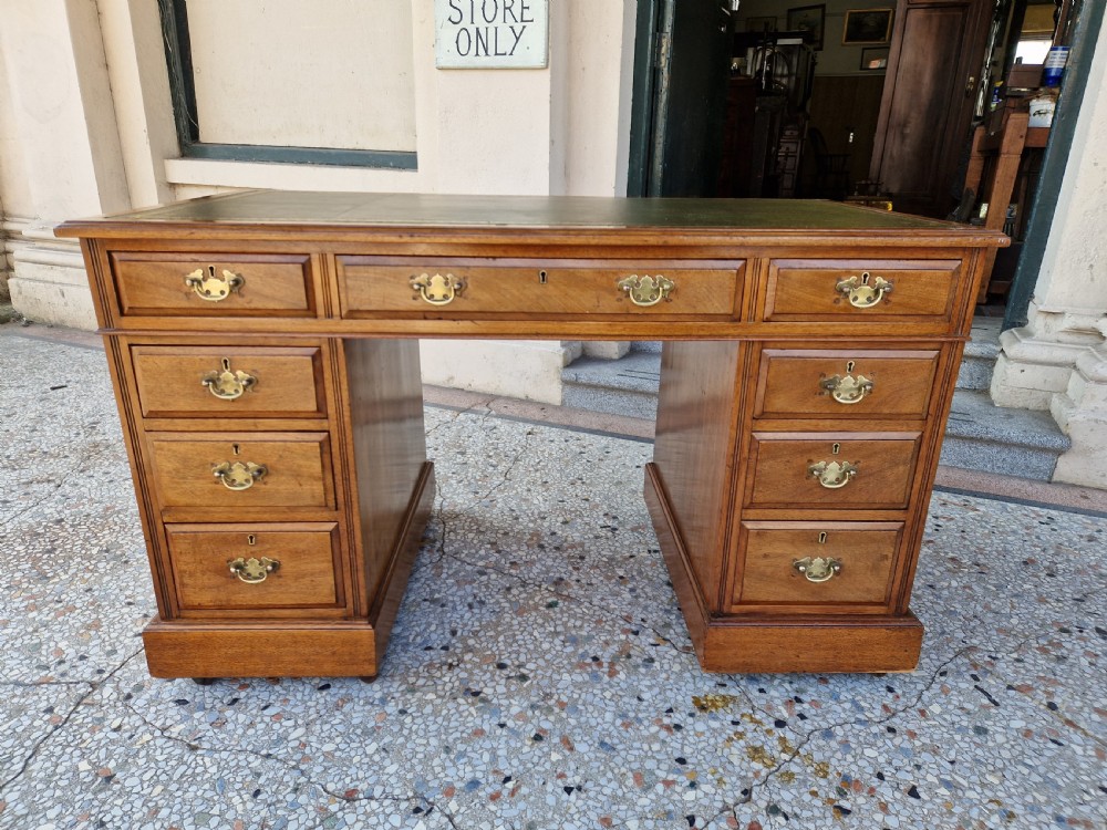 ANTIQUE WALNUT PEDESTAL DESK View VIII