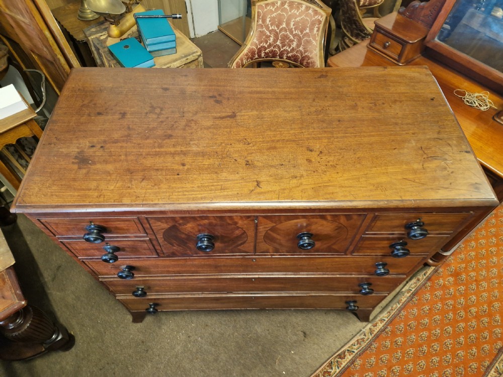 GEORGIAN SECRETAIRE CHEST OF DRAWERS View II
