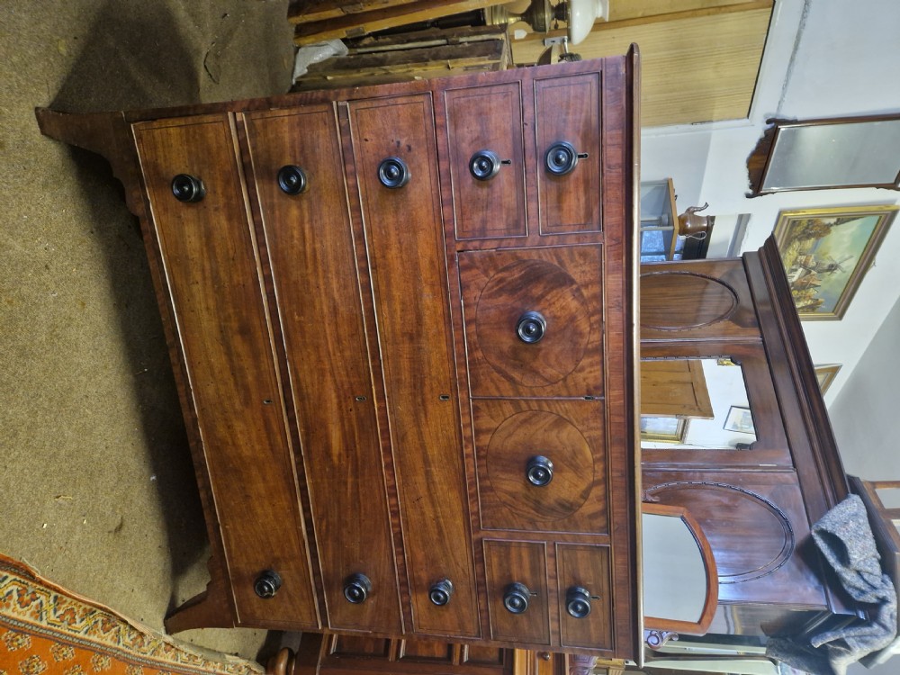 GEORGIAN SECRETAIRE CHEST OF DRAWERS View V