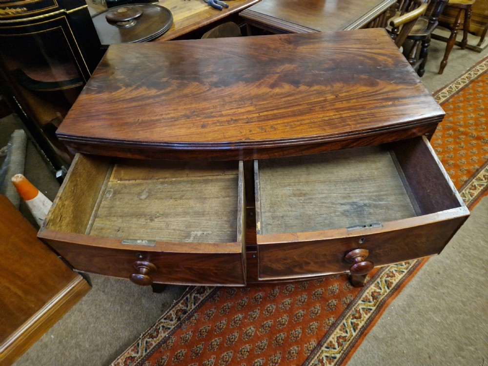 GEORGIAN BOW FRONTED CHEST OF DRAWERS  View VII