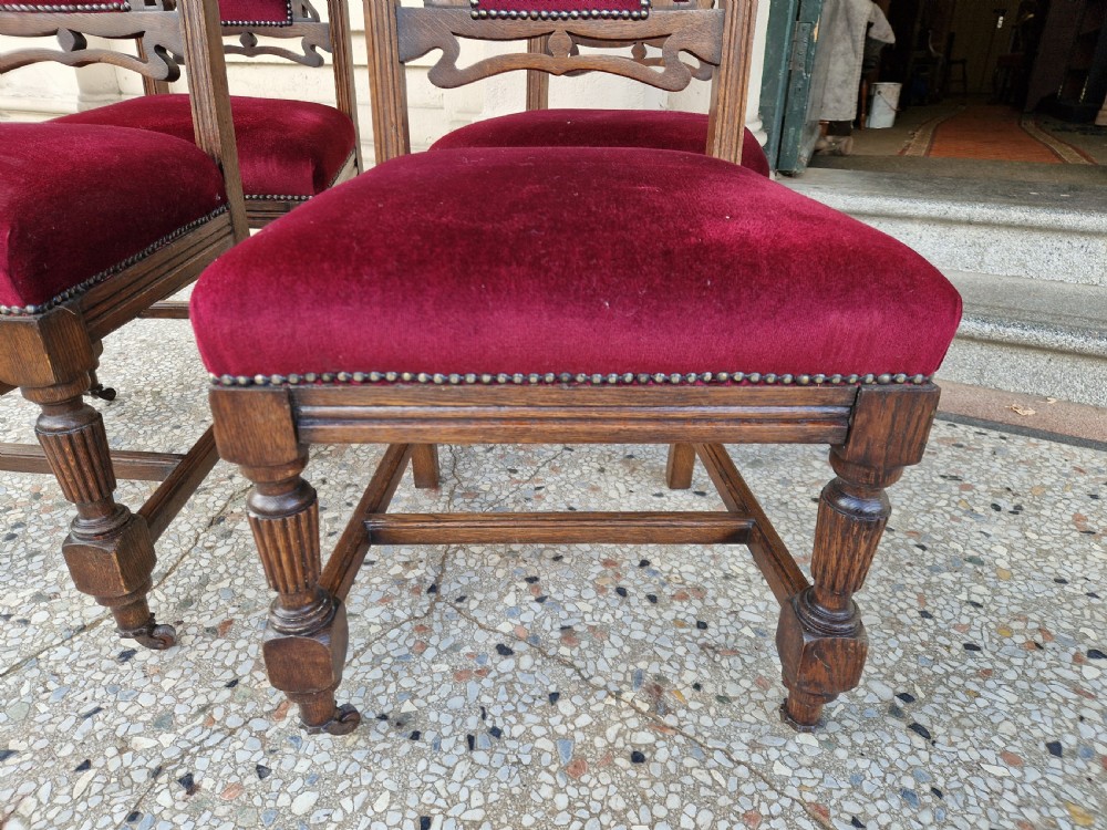EDWARDIAN  OAK DINING CHAIRS  View III