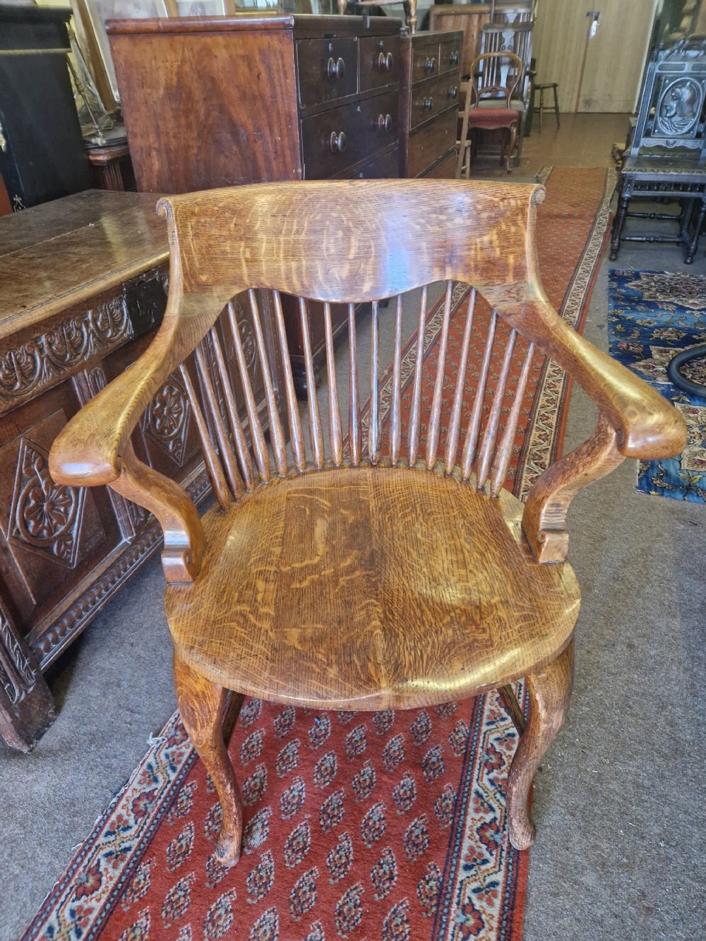 OAK EDWARDIAN DESK CHAIR 