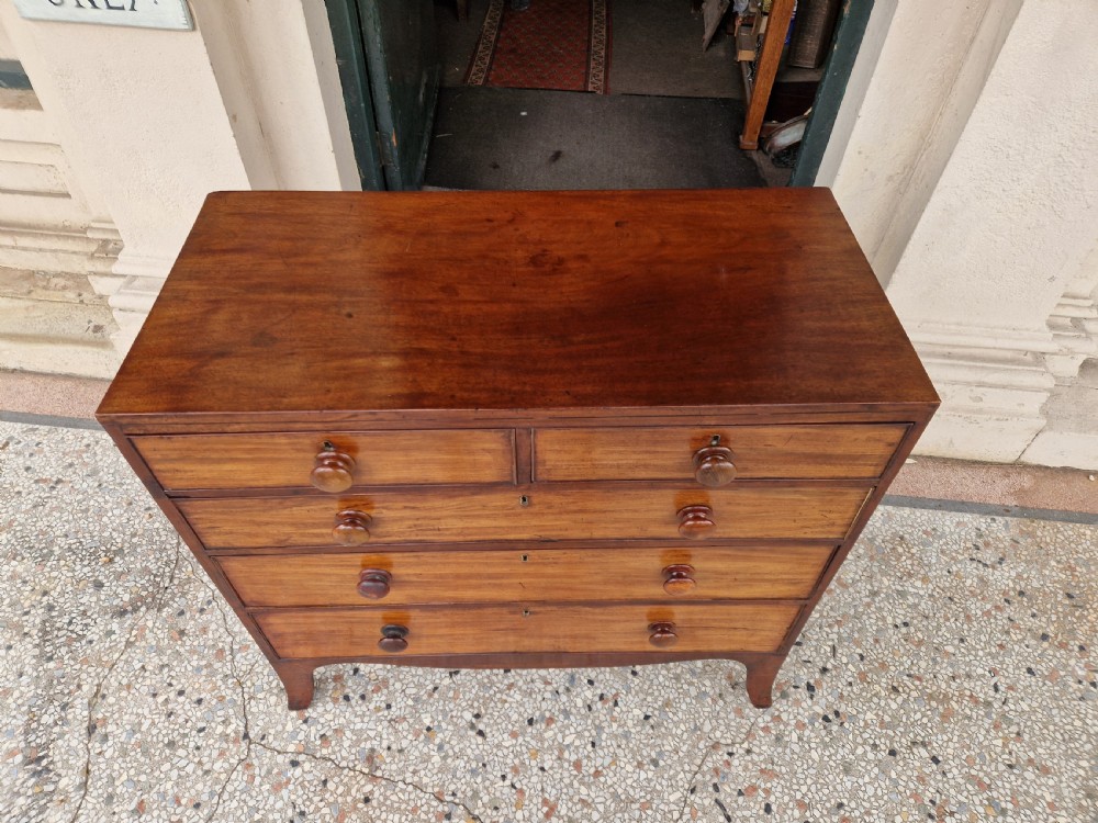 ANTIQUE MAHOGANY CHEST OF DRAWERS  View II