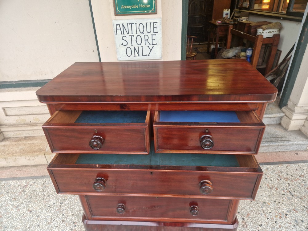 VICTORIAN MAHOGANY CHEST OF DRAWERS  View VI