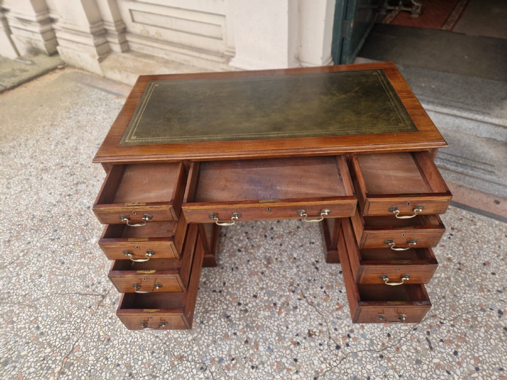 ANTIQUE MAHOGANY PEDESTAL DESK  View IV