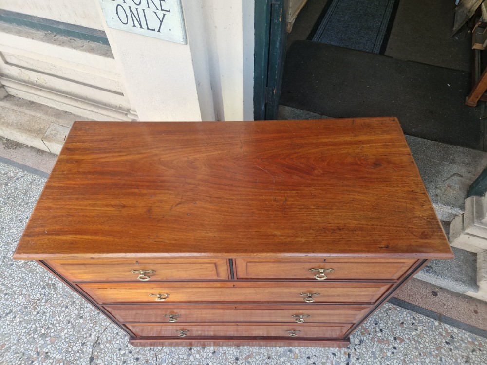 EDWARDIAN WALNUT CHEST OF DRAWERS  View III