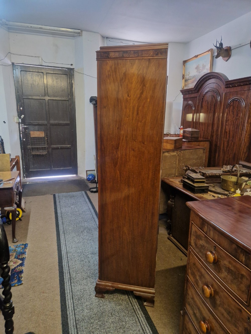 ANTIQUE BURR WALNUT WARDROBE View VIII