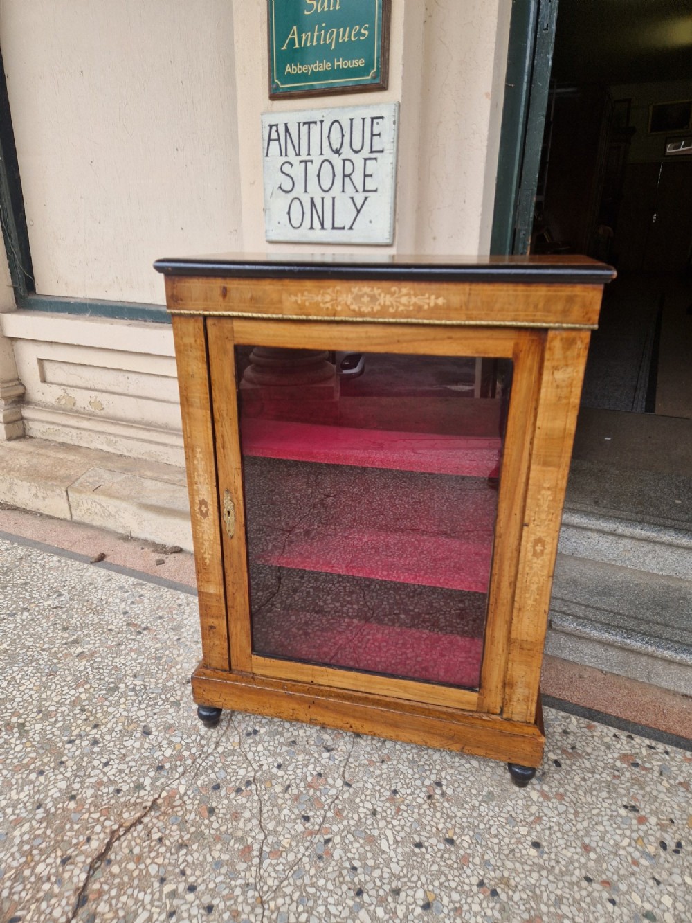 ANTIQUE WALNUT PIER CABINET View II