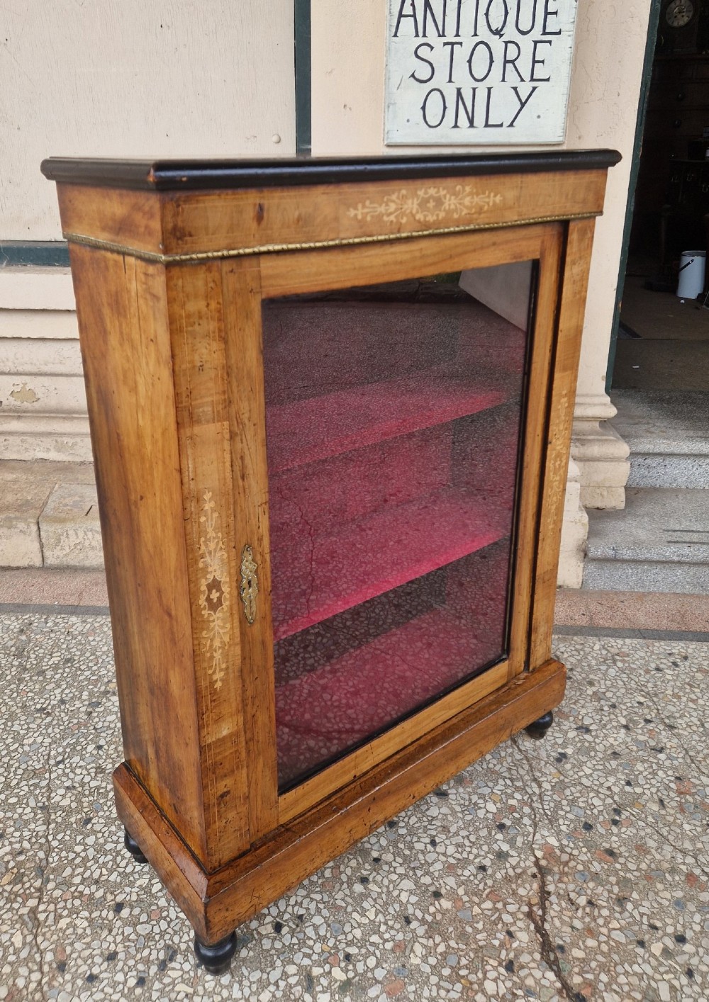 ANTIQUE WALNUT PIER CABINET View III