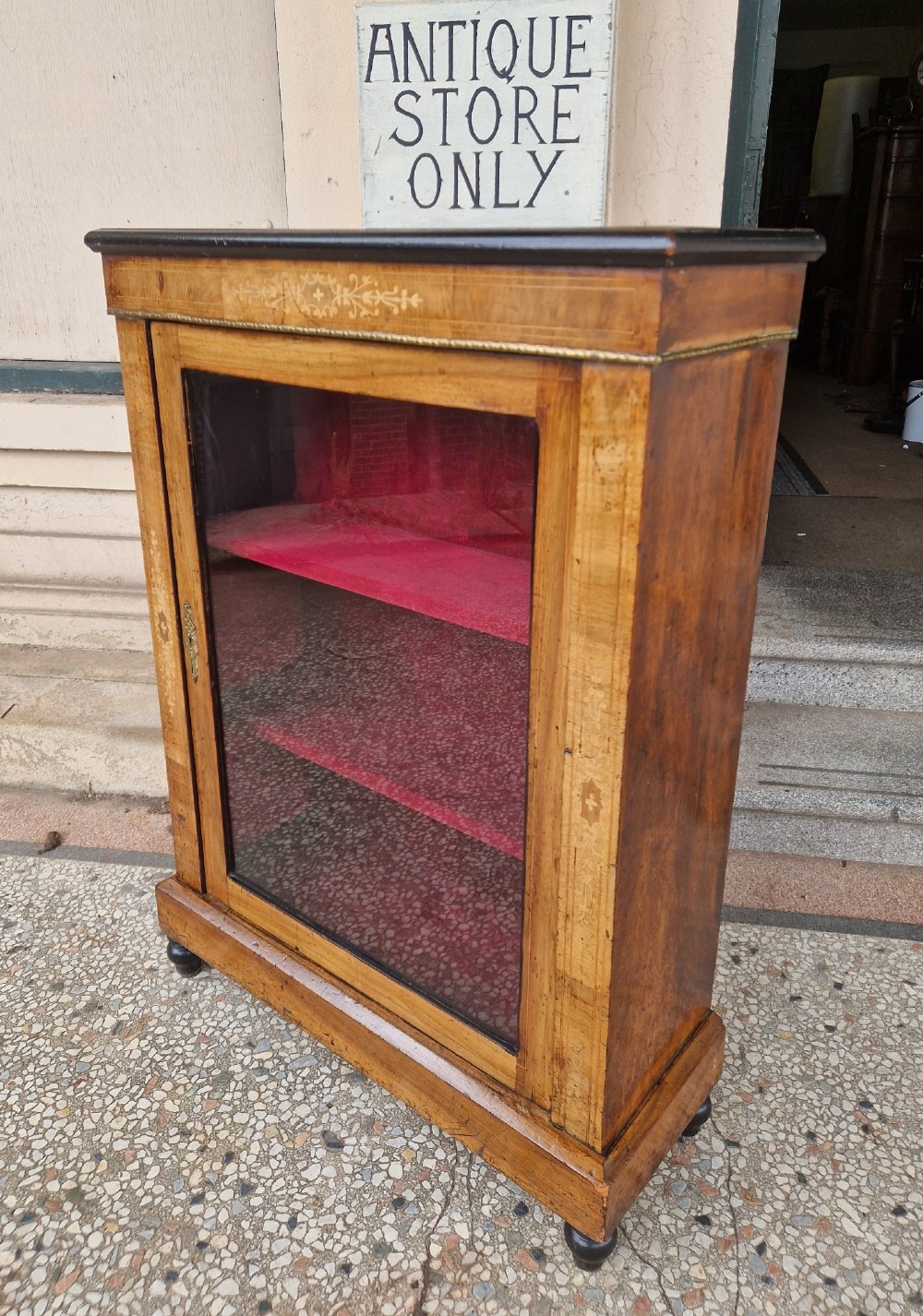 ANTIQUE WALNUT PIER CABINET View IV