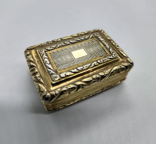 A Georgian Silver Gilt Vinaigrette Dated 1824