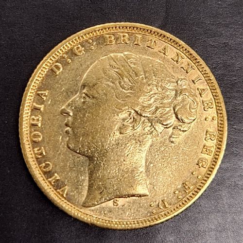 Gold Full Queen Victoria Sovereign Australia Sydney Mint 1876