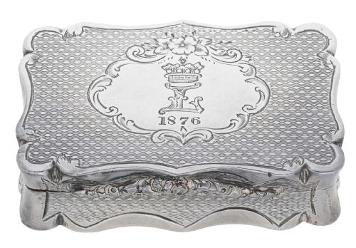A Victoria Silver Snuff Box, Retailed by Hamilton & Co., Calcutta