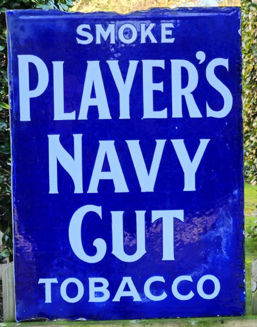 DOUBLE SIDED PLAYERS NAVY CUT CIGARETTES ENAMEL SIGN CIRCA 1910 - ADDITIONAL PHOTO 11