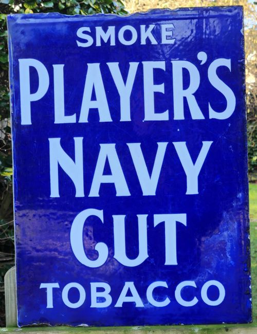 DOUBLE SIDED PLAYERS NAVY CUT CIGARETTES ENAMEL SIGN CIRCA 1910 - ADDITIONAL PHOTO 15