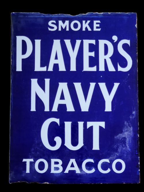 DOUBLE SIDED PLAYERS NAVY CUT CIGARETTES ENAMEL SIGN CIRCA 1910 - ADDITIONAL PHOTO 16
