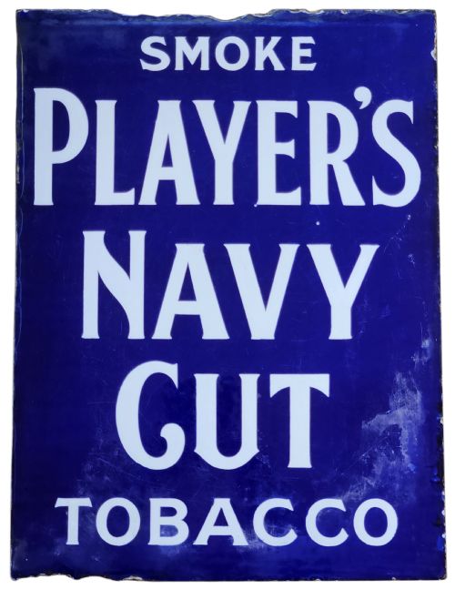 DOUBLE SIDED PLAYERS NAVY CUT CIGARETTES ENAMEL SIGN CIRCA 1910 - ADDITIONAL PHOTO 17