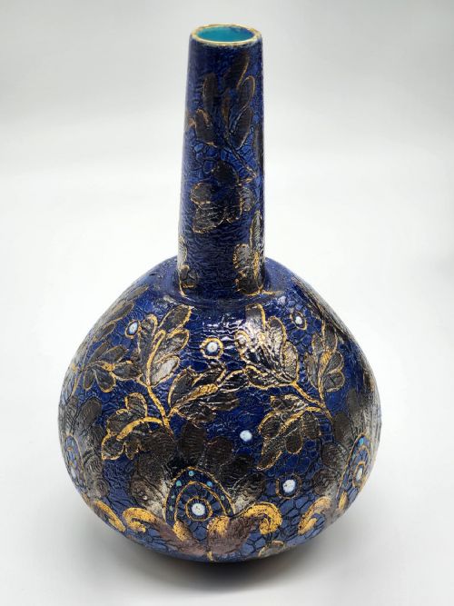 A Rare Victorian Doulton Lambeth Onion Vase Made Circa 1890