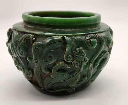 A CHINESE GREEN JADE INCENCE BURNER BOWL ... 3