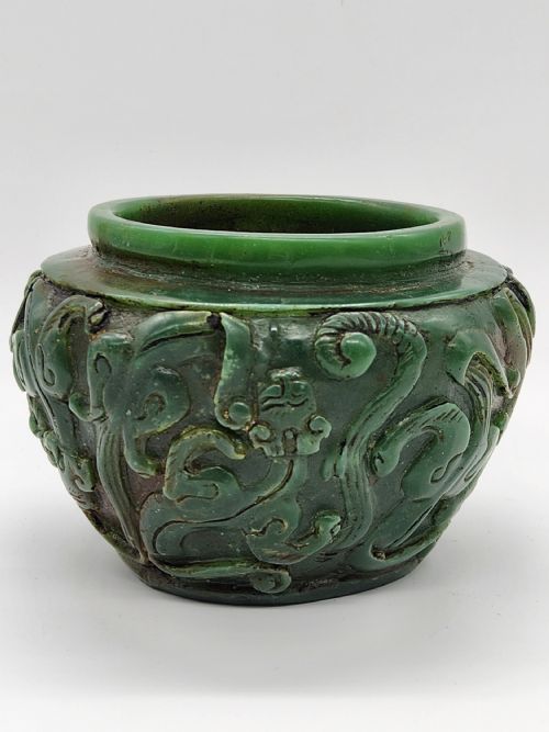 A CHINESE GREEN JADE INCENCE BURNER BOWL ... 5