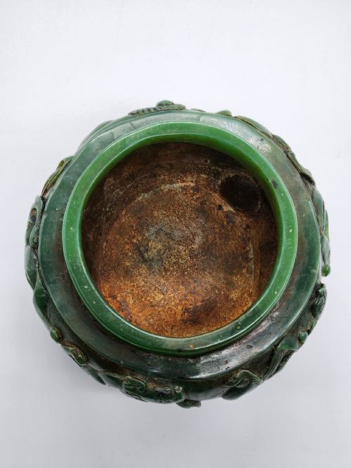 A CHINESE GREEN JADE INCENCE BURNER BOWL ... 8