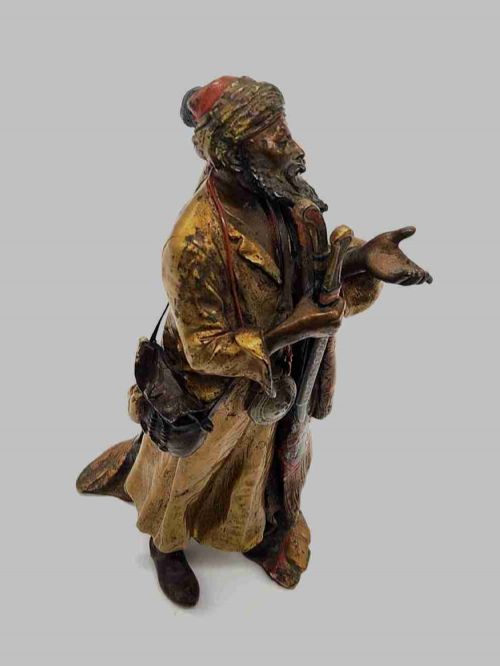 A RARE EARLY 20TH CENTURY COLD PAINTED ... 10