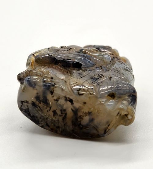 A RARE CARVED AGATE DRAGON SNUFF BOTTLE CHINESE QING DYNASTY - ADDITIONAL PHOTO 14