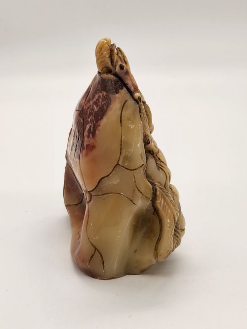 A RARE CHINESE CARVED SHOU LAO SOAPSTONE ... 6