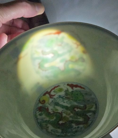 CHINESE DOUCAI "DRAGON" BOWL YONGZHENG MARK QING ... 22