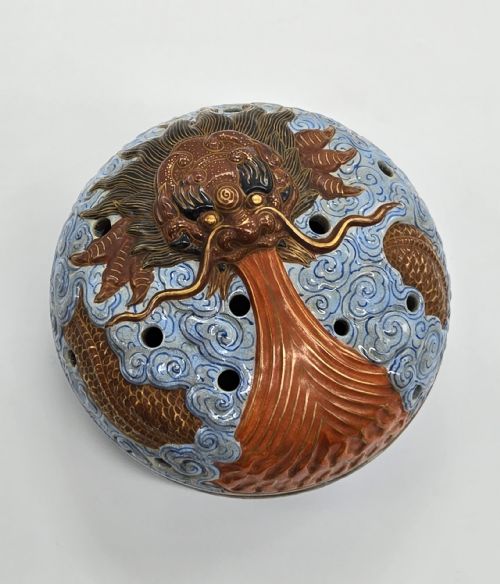 CHINESE QIANLONG MARKED DRAGON FISH PORCELAIN INCENSE ... 12
