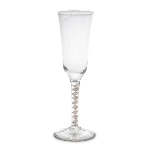 fig 1. An Exceptionally Rare George III Colour Twist Ale Flute, circa 1765