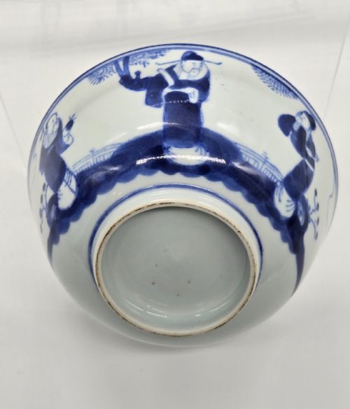 A CHINESE BLUE WHITE 'SCHOLARS' PORCELAIN BOWL C 1880 - ADDITIONAL PHOTO 9