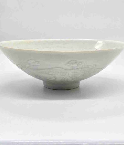 A LARGE CHINESE QINGBAI-GLAZED CONICAL BOWL ... 7