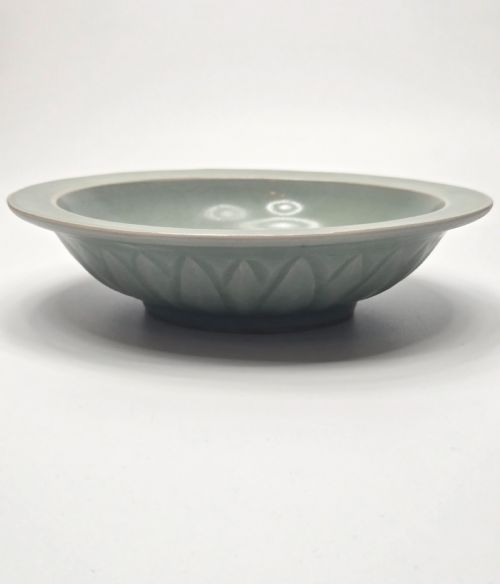 ANTIQUE CHINESE LONGQUAN CELADON TWIN FISH DISH-20CM ... 4