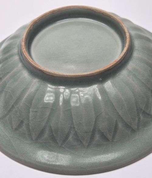 ANTIQUE CHINESE LONGQUAN CELADON TWIN FISH DISH-20CM ... 12