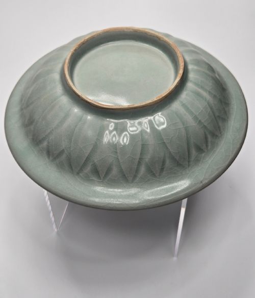 ANTIQUE CHINESE LONGQUAN CELADON TWIN FISH DISH-20CM ... 16