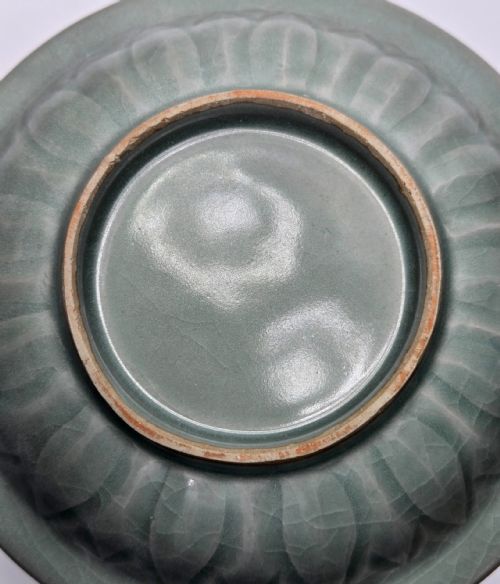 ANTIQUE CHINESE LONGQUAN CELADON TWIN FISH DISH-20CM ... 17