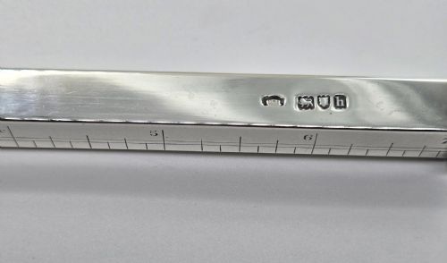 A RARE EDWARDIAN SILVER DESK RULER SEALING ... 7
