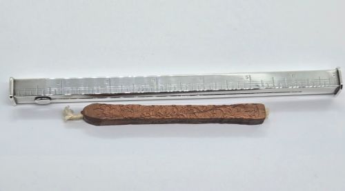 A RARE EDWARDIAN SILVER DESK RULER SEALING ... 9